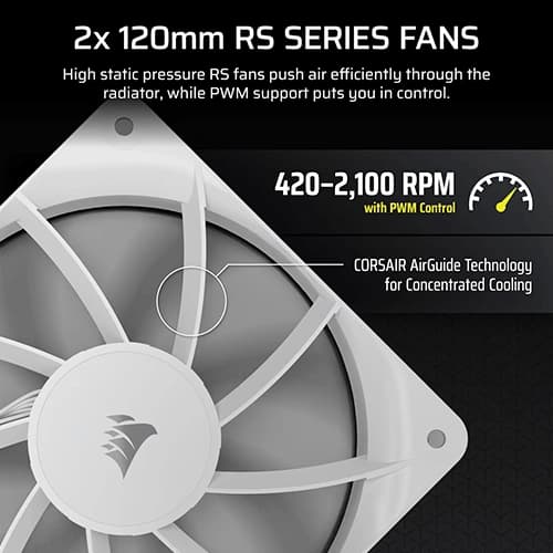 Corsair Nautilus 240 RS LCD White CPU Liquid Cooler